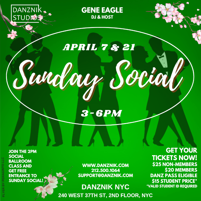 Sunday Dance Social at Danznik Studio, 240W 37th St, NYC